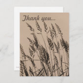 夕暮れ時のロンググラス サンキューカード (正面/裏面)