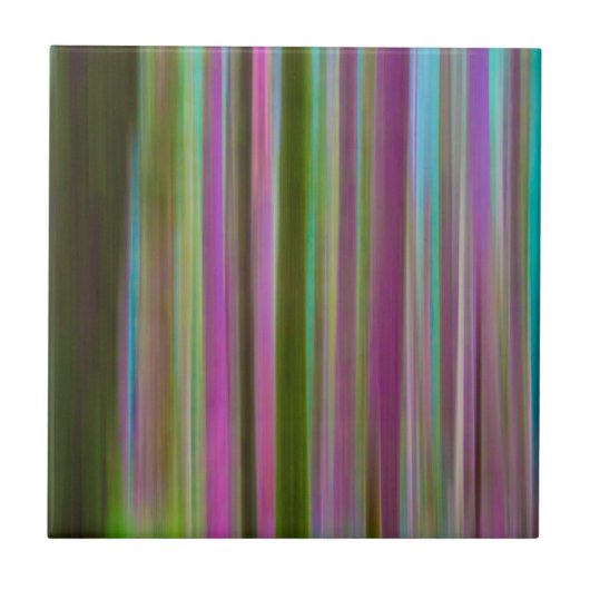 夕暮れ時のワシントン州ホー雨林の抽象画 タイル (正面)