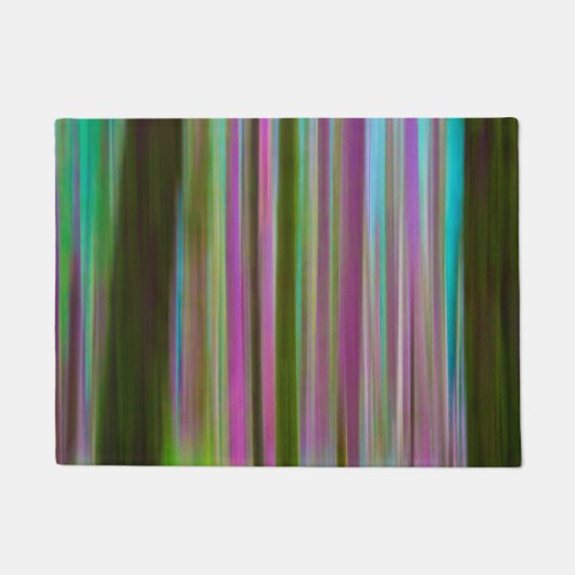 夕暮れ時のワシントン州ホー雨林の抽象画 ドアマット (正面)