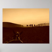 夕暮れ時の乗馬 ポスター (正面)
