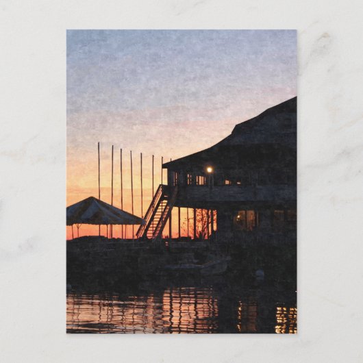 夕暮れ時の夕暮れ、オンタリオ州キングストン ポストカード (正面)