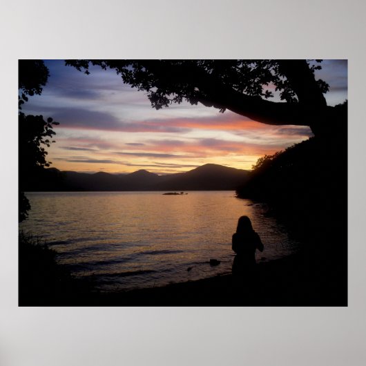 夕暮れ時の少女 ポスター (正面)