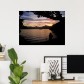 夕暮れ時の少女 ポスター (ホームオフィス)