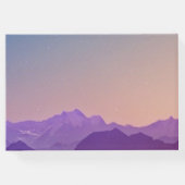 夕暮れ時の山々の記念写真 ゲストブック (裏面)