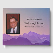 夕暮れ時の山々の記念写真 ゲストブック (正面)