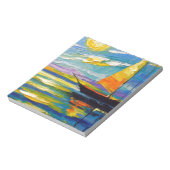 夕暮れ時の帆船 ノートパッド (回転)