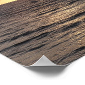 夕暮れ時の帆船 ポスター (角)