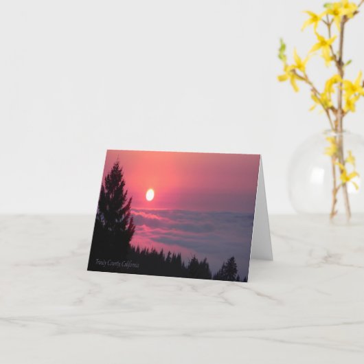 夕暮れ時の平和….. カード (黄色い花)