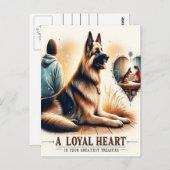 夕暮れ時の忠実な仲間 ポストカード (正面/裏面)