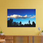 夕暮れ時の木々のシルエット キャンバスプリント (インサイチュ (リビング))