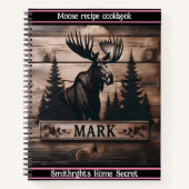 夕暮れ時の木彫り ノートブック (正面)