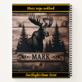 夕暮れ時の木彫り ノートブック (裏面)