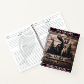 夕暮れ時の木彫り ノートブック (内部)