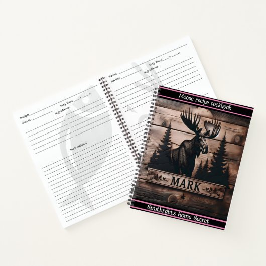 夕暮れ時の木彫り ノートブック (内部)