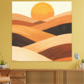 夕暮れ時の柔らかい砂の波 キャンバスプリント (インサイチュ (リビング))