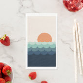 夕暮れ時の波打つ青い海 (インサイチュ)