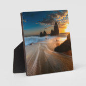 夕暮れ時の海岸線 |北カリフォルニア フォトプラーク (正面)