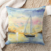 夕暮れ時の海 クッション (ブランケット)