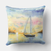 夕暮れ時の海 クッション (裏面)