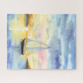 夕暮れ時の海 ジグソーパズル (横)