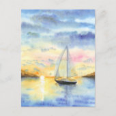 夕暮れ時の海 ポストカード (正面)