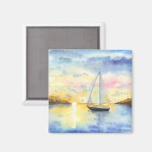 夕暮れ時の海 マグネット (正面/裏面)