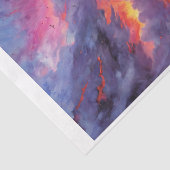 夕暮れ時の灯台のある嵐の海の水色 薄葉紙 (詳細)