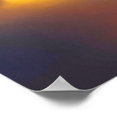 夕暮れ時の灰色のトカゲ ポスター (角)