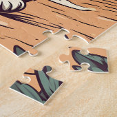 夕暮れ時の熱帯ビーチのマンチキン ジグソーパズル (側面)