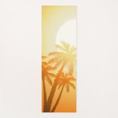 夕暮れ時の熱帯性ヤシの木 ヨガマット (正面)