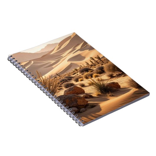 夕暮れ時の砂漠の風景 ノートブック (右側)