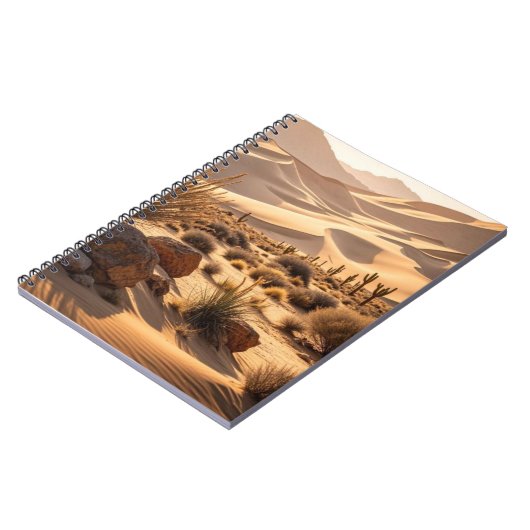 夕暮れ時の砂漠の風景 ノートブック (左側)