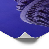 夕暮れ時の米国議会議事堂でドームに光を当てる ポスター (角)