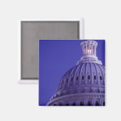 夕暮れ時の米国議会議事堂でドームに光を当てる マグネット (正面/裏面)