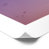 夕暮れ時の紫の雲 ポスター (角)