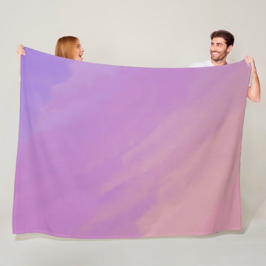 夕暮れ時の紫色の雲 フリースブランケット (インサイチュ)