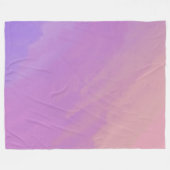 夕暮れ時の紫色の雲 フリースブランケット (正面(横))