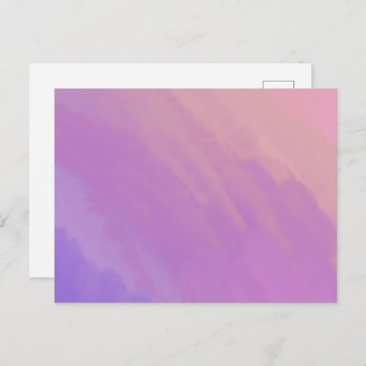 夕暮れ時の紫色の雲 ポストカード (正面/裏面)