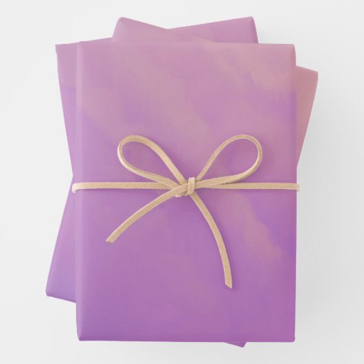 夕暮れ時の紫色の雲 ラッピングペーパーシート (インサイチュ)