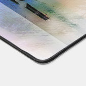 夕暮れ時の船パーソナライズされた デスクマット (コーナー)