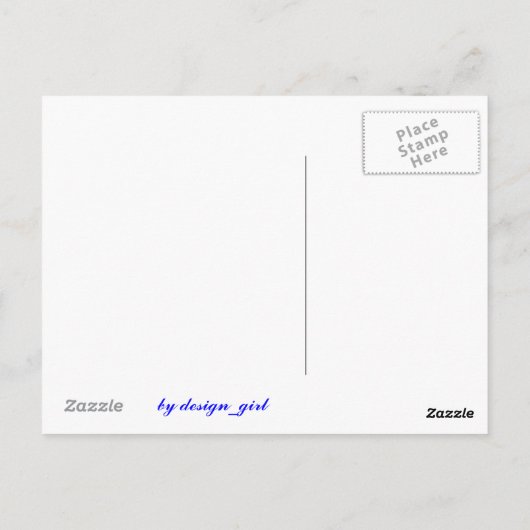 夕暮れ時の若いロマンチックな夫婦、はがき ポストカード (裏面)