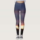 夕暮れ時の薄暗い雲 レギンス (正面)