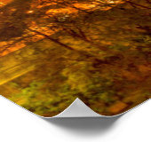 夕暮れ時の街のスカイラインの景色 ポスター (角)