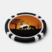 夕暮れ時の象 ポーカーチップ (シングル)