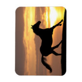 夕暮れ時の馬 マグネット (縦)