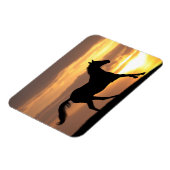 夕暮れ時の馬 マグネット (左側)