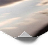 夕暮れ時吹に雑種ひまわり ポスター (角)