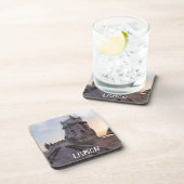 夕暮れ時絵画の水彩のベレムタワー コースター (右側)