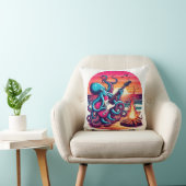 夕暮れ時遊のキャンプファイアによるタコのギター クッション (椅子)