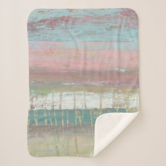 夕暮れ水平線 シェルパブランケット (正面)